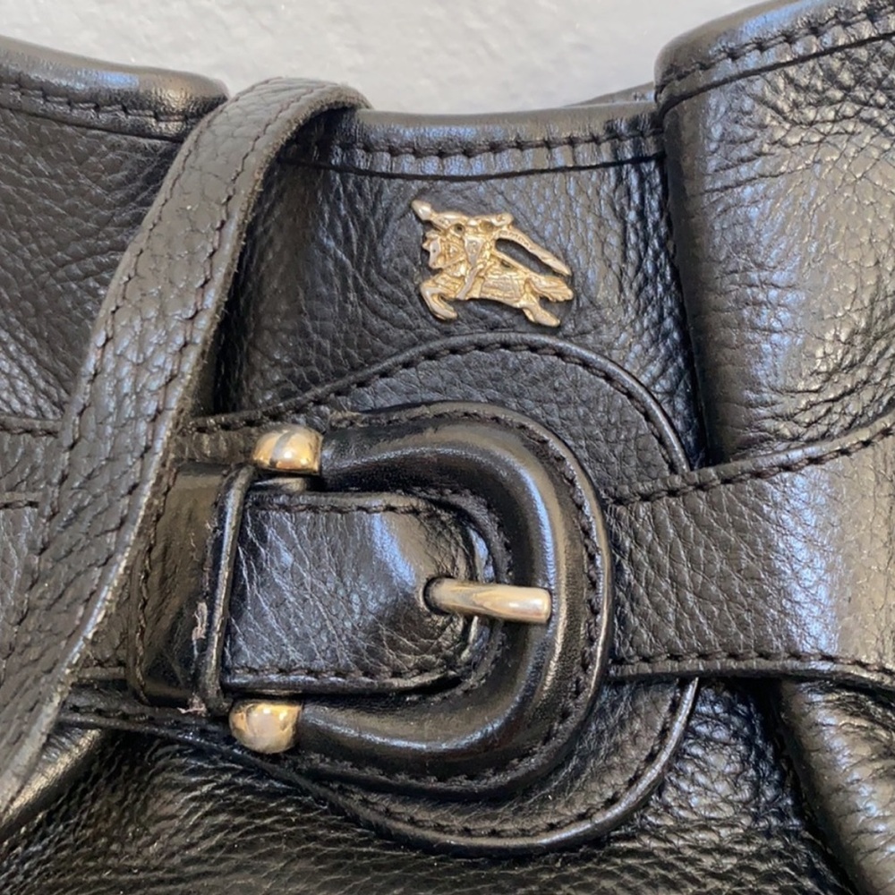 Burberry Black Leather Crossbody Bag bucket bag , saddlebag - Picture 2 of 9